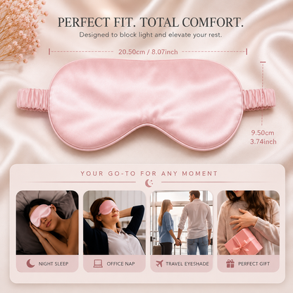 Pure Mulberry Silk Sleep Mask - Soft & Breathable