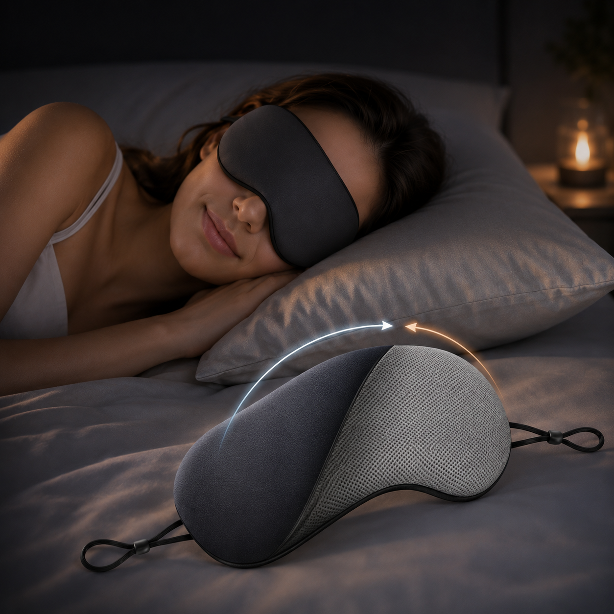 Korean Ice Silk Eye Mask - Warm & Cool Dual-Use