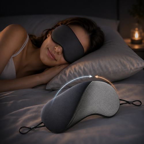 Korean Ice Silk Eye Mask - Warm & Cool Dual-Use