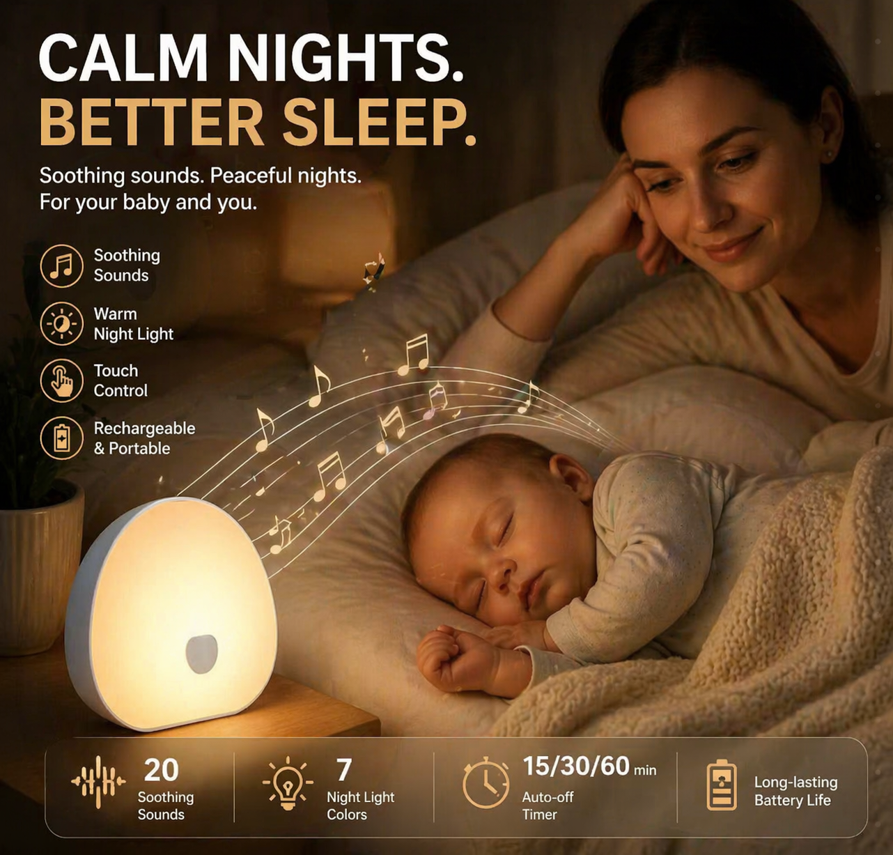 Tranquva Co. Rechargeable White Noise Machine