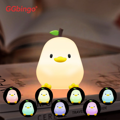 GGbingo Rechargeable Cute Capybara Night Light Novelty Dimmable Nursery Nightlight Touch Lamp Silicone Pat Lamp for Kids Room