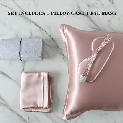 DISANGNI 100% Natural Mulberry Silk Pillowcase for Hair and Skin - Pure Silk Front with Breathable Lyocell Fiber Back, Single Pack