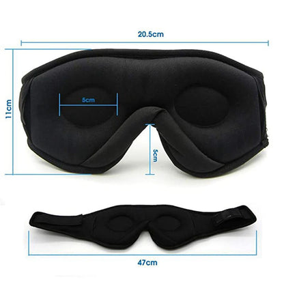 Bluetooth 3D Eye Mask with Built-in HD Speakers for Sleep - Music-Playing Headphones