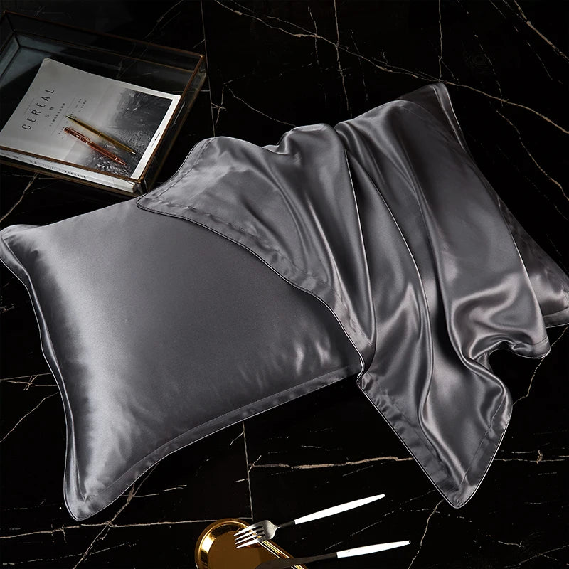 DISANGNI 100% Natural Mulberry Silk Pillowcase for Hair and Skin - Pure Silk Front with Breathable Lyocell Fiber Back, Single Pack