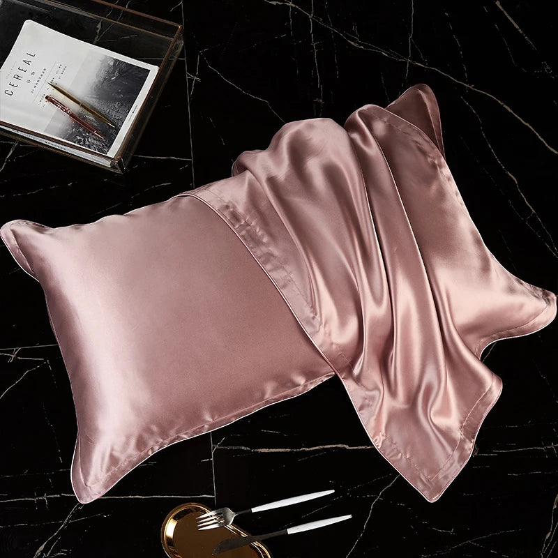 DISANGNI 100% Natural Mulberry Silk Pillowcase for Hair and Skin - Pure Silk Front with Breathable Lyocell Fiber Back, Single Pack