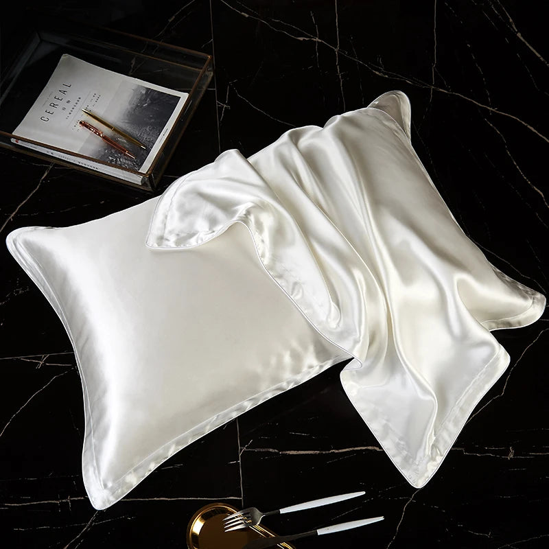 DISANGNI 100% Natural Mulberry Silk Pillowcase for Hair and Skin - Pure Silk Front with Breathable Lyocell Fiber Back, Single Pack