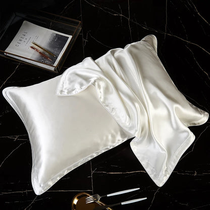 DISANGNI 100% Natural Mulberry Silk Pillowcase for Hair and Skin - Pure Silk Front with Breathable Lyocell Fiber Back, Single Pack