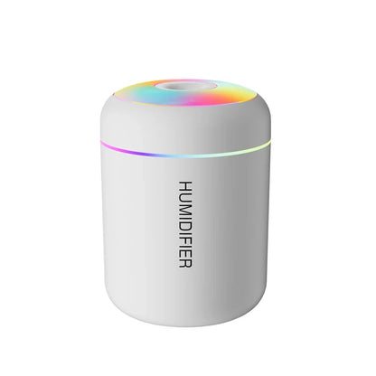 HOMEFISH Mini USB Aroma Diffuser & Humidifier - Essential Oil Purifier with Cool Mist for Home and Bedroom, LED Desktop Humidifier