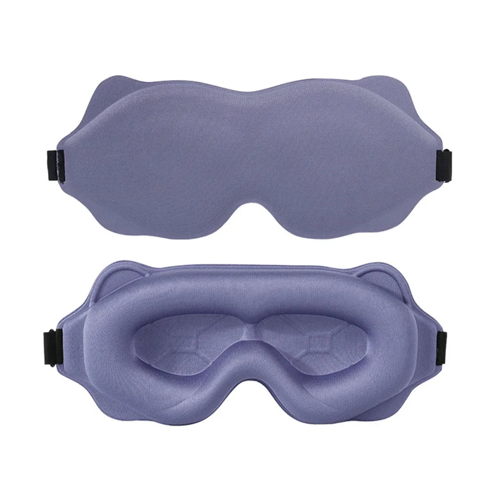 3D Soft Padded Sleep Mask - Light Blocking Eye Shade Blindfold for Restful Sleep