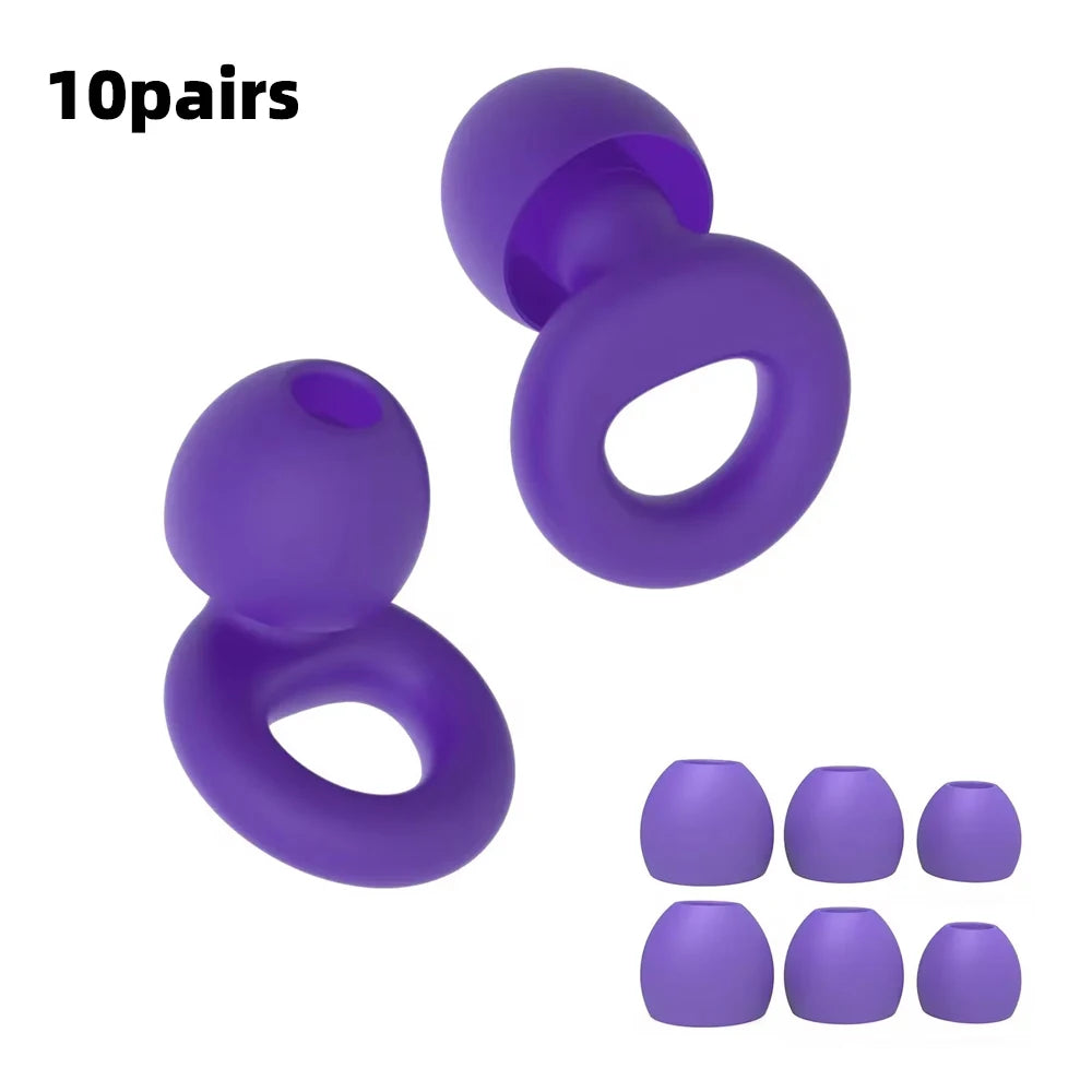 High-Quality Silicone Earplugs for Swimming, Sleeping, and Noise Reduction - Soundproof Design to Minimize Disturbances