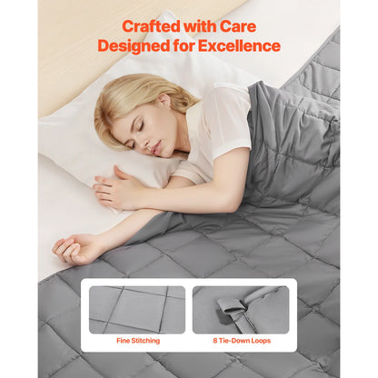 SucceBuy 25 lbs Weighted Blanket - Cooling, Breathable Heavy Blanket with Glass Beads for Year-Round Comfort, Ideal for Adults 250-310 lbs