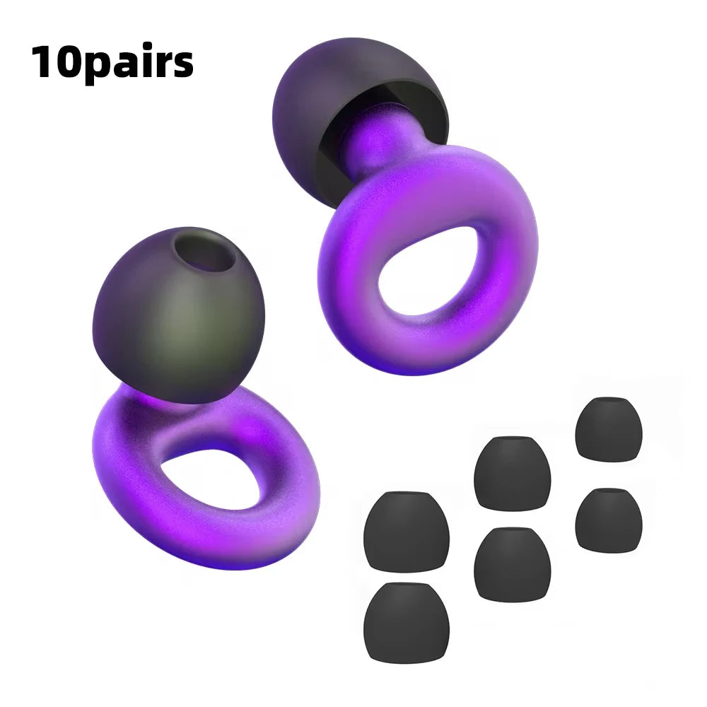 High-Quality Silicone Earplugs for Swimming, Sleeping, and Noise Reduction - Soundproof Design to Minimize Disturbances