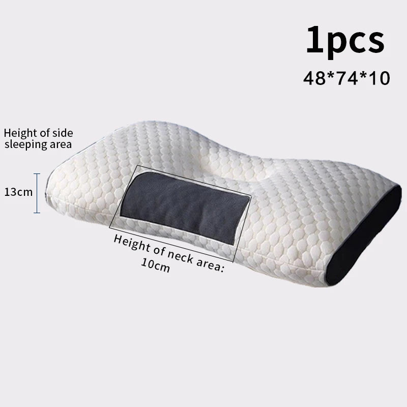 Orthopedic Neck Pillow for Sleep and Neck Support - Soybean Fiber SPA Massage Pillow for Home Use
