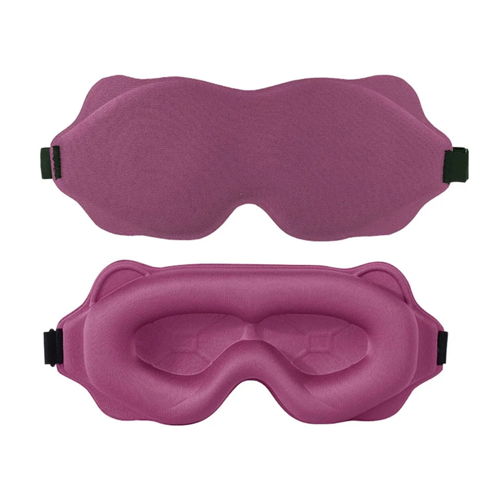 3D Soft Padded Sleep Mask - Light Blocking Eye Shade Blindfold for Restful Sleep