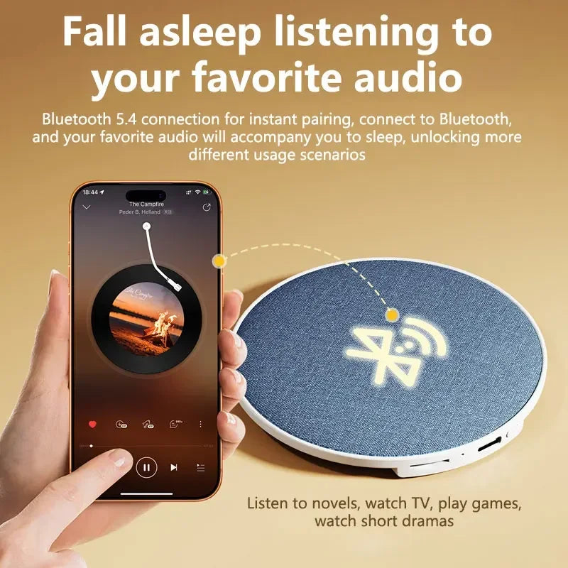 Under Pillow Sleep Speaker Ultra Slim HiFi Noise Reduction Bone Conduction Sound Machine for Deep Sleep Relaxation 2026 New