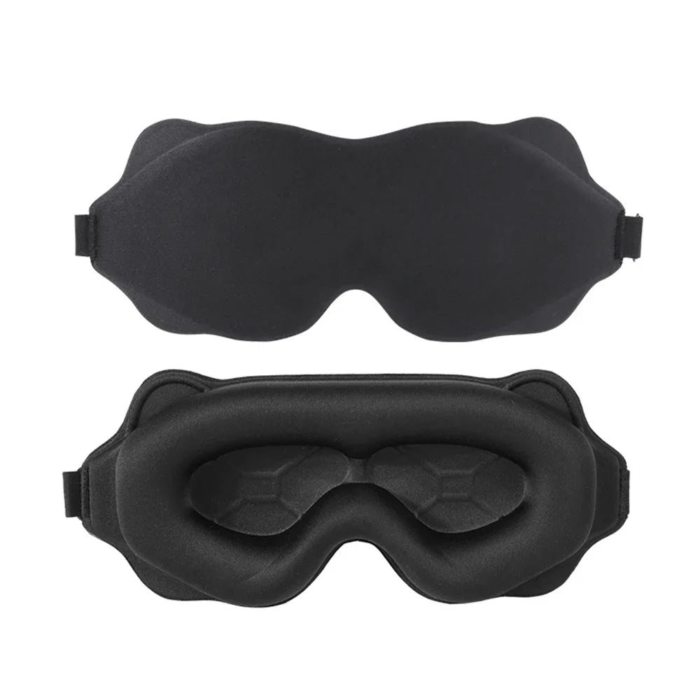 3D Soft Padded Sleep Mask - Light Blocking Eye Shade Blindfold for Restful Sleep