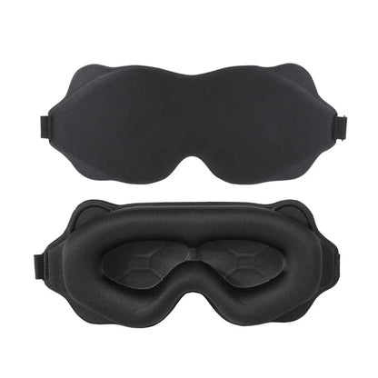 3D Soft Padded Sleep Mask - Light Blocking Eye Shade Blindfold for Restful Sleep
