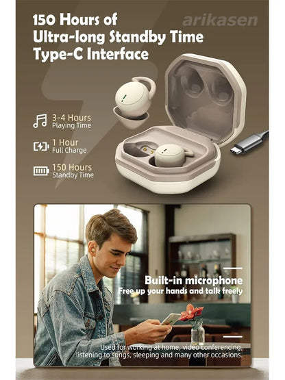 Bluetooth Earbuds,Wireless Sleep Ear Buds,Invisible Noise Cancelling Earphones,Bluetooth  Sleeping Headset for Small Ears Canal