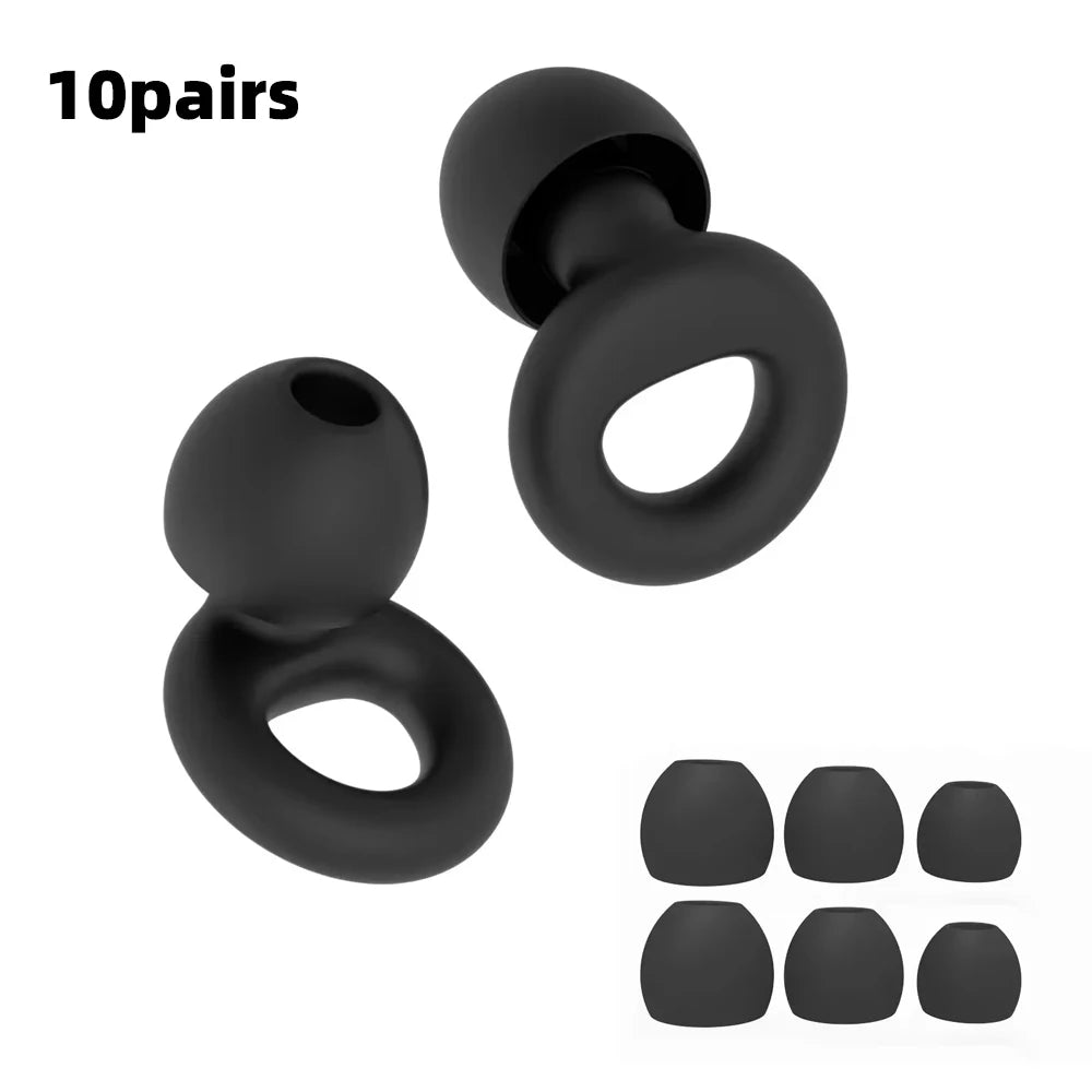 High-Quality Silicone Earplugs for Swimming, Sleeping, and Noise Reduction - Soundproof Design to Minimize Disturbances