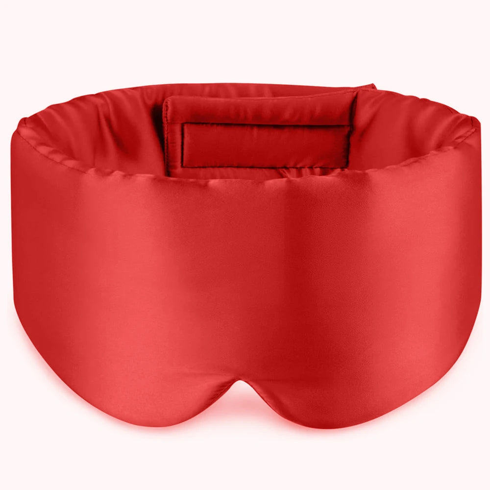 100% Mulberry Silk Eye Mask - Soft Padded Sleep Mask for Light Blocking, Travel Aid, and Comfortable Sleep