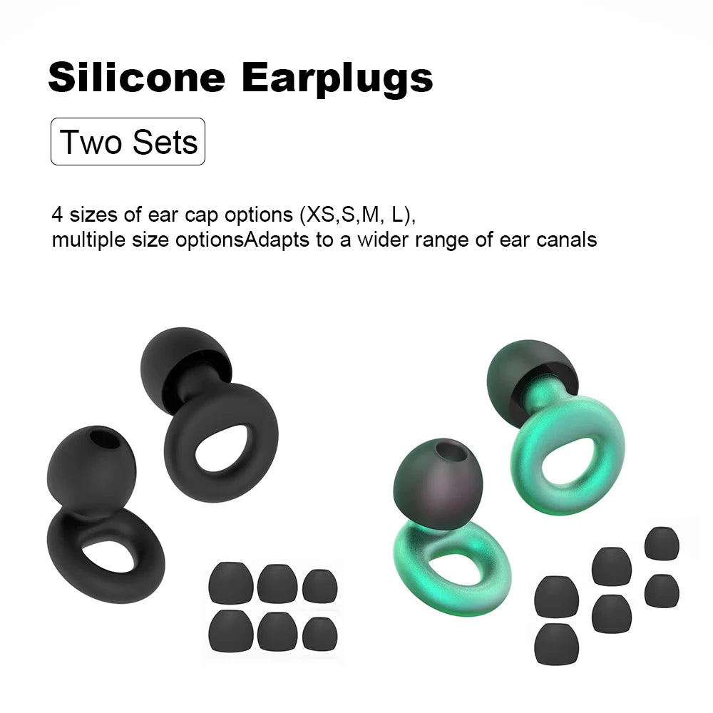 High-Quality Silicone Earplugs for Swimming, Sleeping, and Noise Reduction - Soundproof Design to Minimize Disturbances