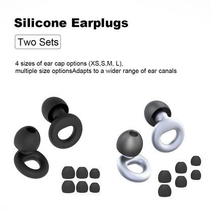 High-Quality Silicone Earplugs for Swimming, Sleeping, and Noise Reduction - Soundproof Design to Minimize Disturbances
