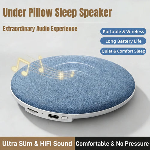 Under Pillow Sleep Speaker Ultra Slim HiFi Noise Reduction Bone Conduction Sound Machine for Deep Sleep Relaxation 2026 New