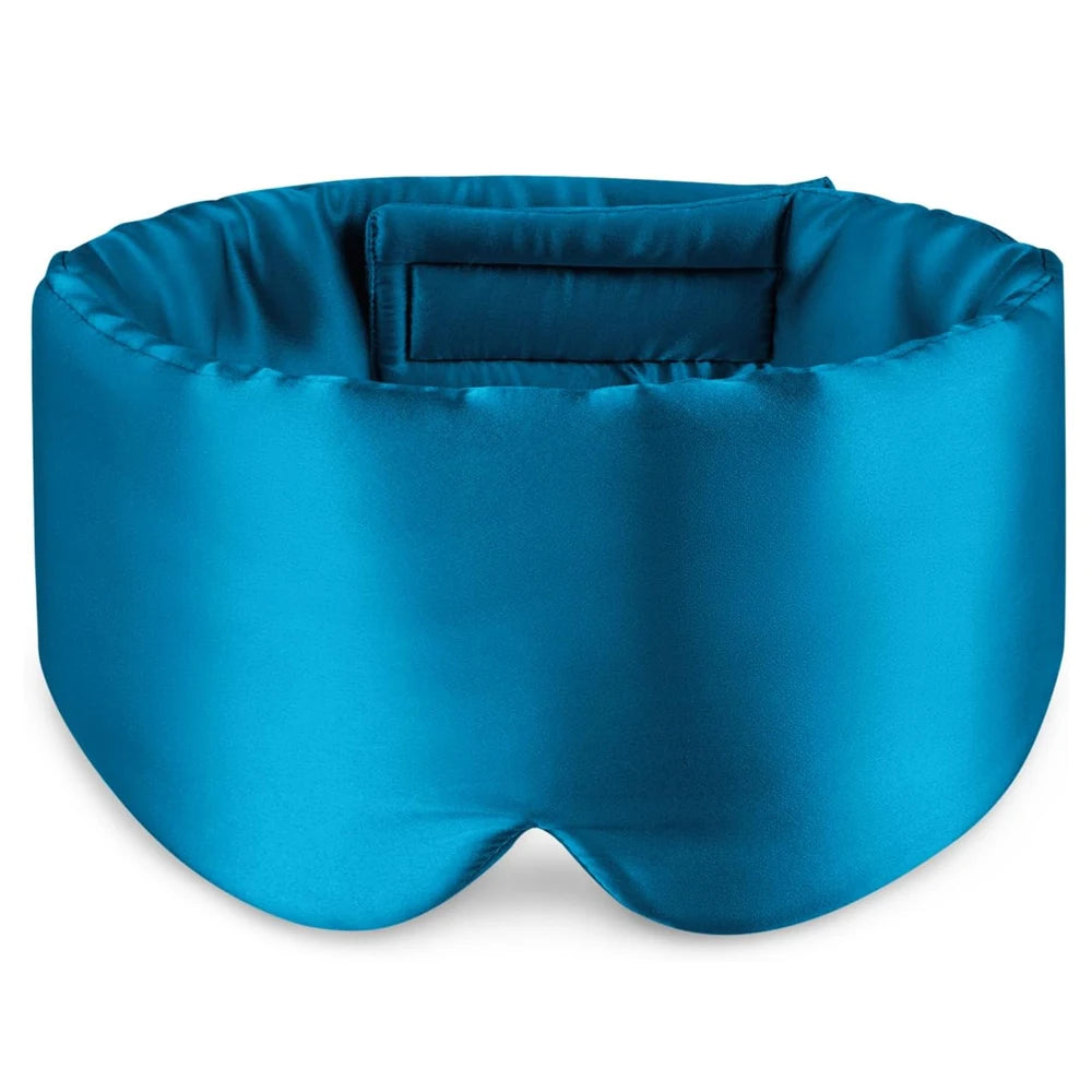100% Mulberry Silk Eye Mask - Soft Padded Sleep Mask for Light Blocking, Travel Aid, and Comfortable Sleep