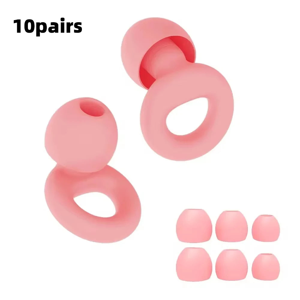 High-Quality Silicone Earplugs for Swimming, Sleeping, and Noise Reduction - Soundproof Design to Minimize Disturbances