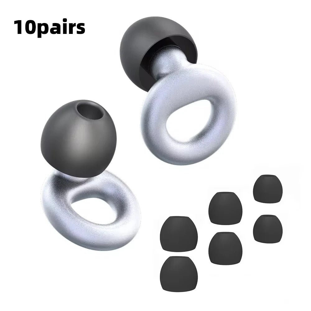 High-Quality Silicone Earplugs for Swimming, Sleeping, and Noise Reduction - Soundproof Design to Minimize Disturbances