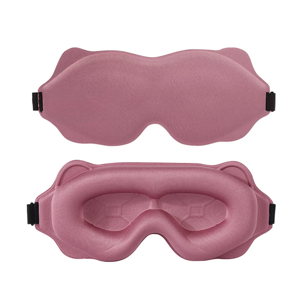 3D Soft Padded Sleep Mask - Light Blocking Eye Shade Blindfold for Restful Sleep