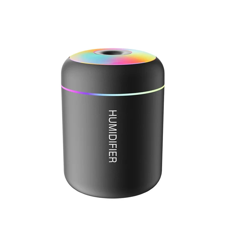 HOMEFISH Mini USB Aroma Diffuser & Humidifier - Essential Oil Purifier with Cool Mist for Home and Bedroom, LED Desktop Humidifier