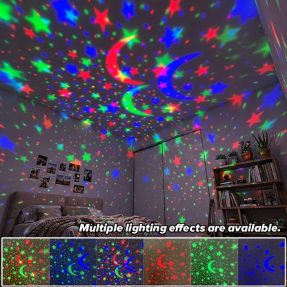 LED Starry Sky Night Lights USB Star Moon Projector Lamp 5V For Home Room Atmosphere Decorations