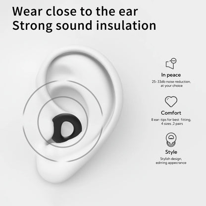 High-Quality Silicone Earplugs for Swimming, Sleeping, and Noise Reduction - Soundproof Design to Minimize Disturbances
