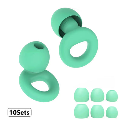 High-Quality Silicone Earplugs for Swimming, Sleeping, and Noise Reduction - Soundproof Design to Minimize Disturbances