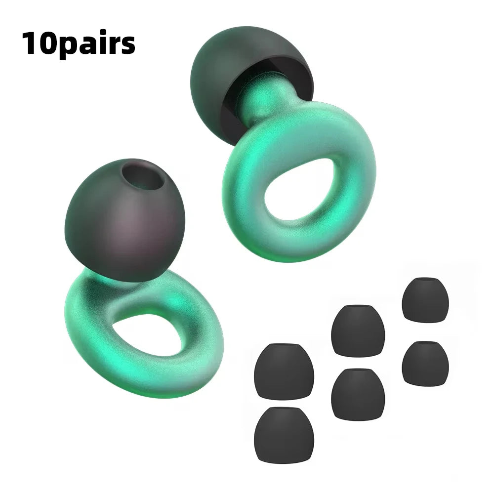 High-Quality Silicone Earplugs for Swimming, Sleeping, and Noise Reduction - Soundproof Design to Minimize Disturbances