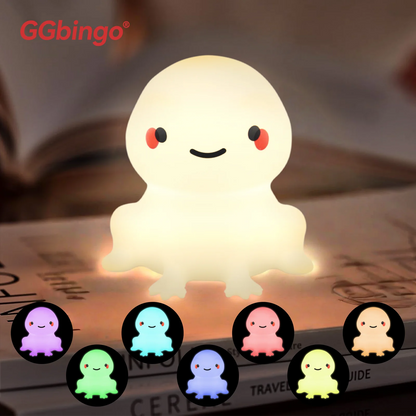 GGbingo Rechargeable Cute Capybara Night Light Novelty Dimmable Nursery Nightlight Touch Lamp Silicone Pat Lamp for Kids Room
