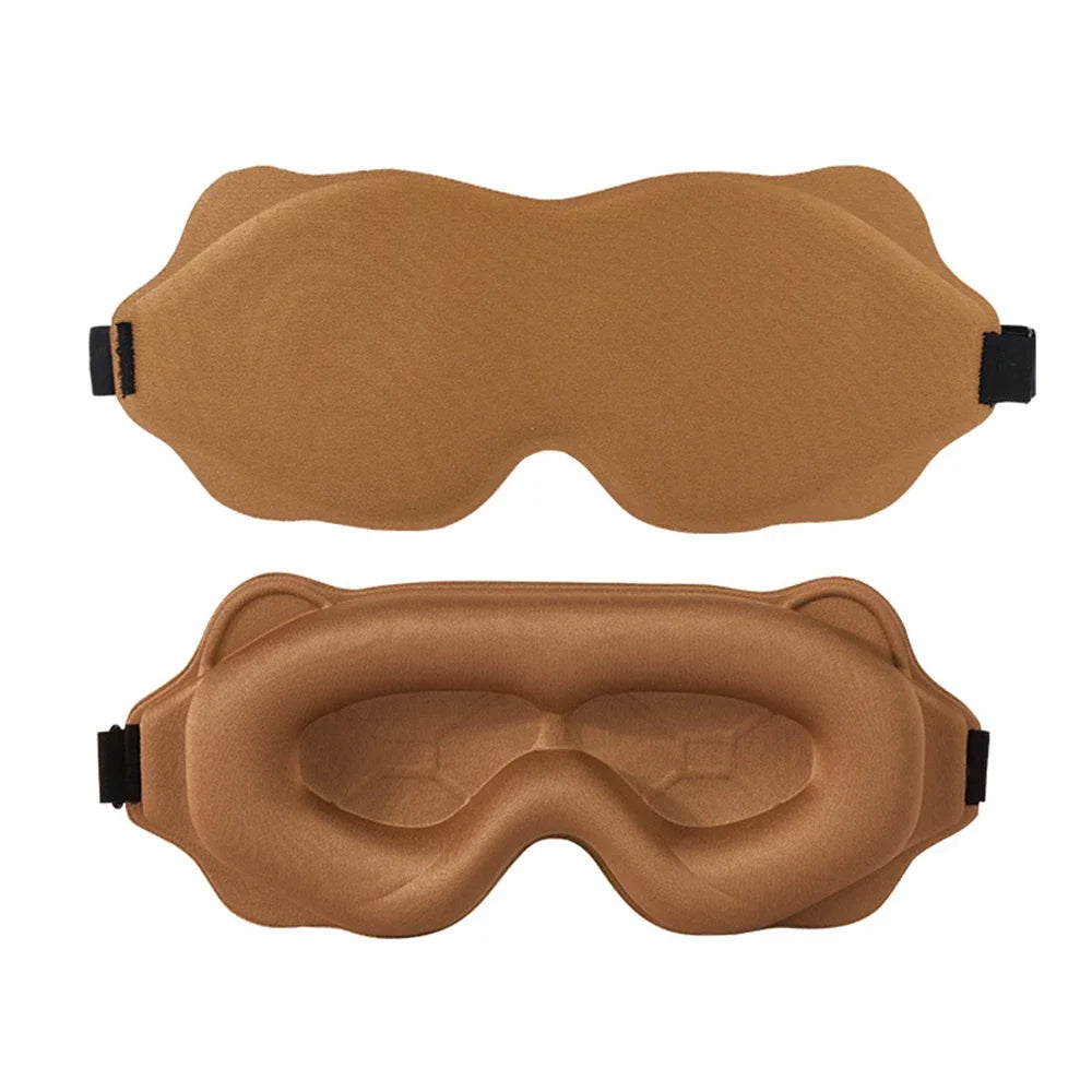 3D Soft Padded Sleep Mask - Light Blocking Eye Shade Blindfold for Restful Sleep