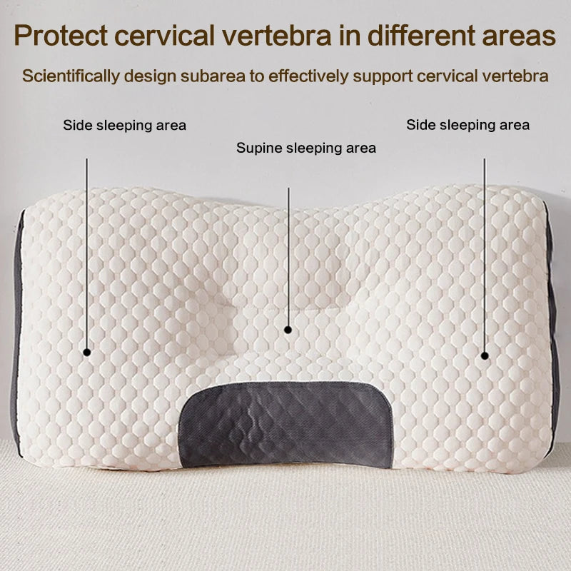 Orthopedic Neck Pillow for Sleep and Neck Support - Soybean Fiber SPA Massage Pillow for Home Use