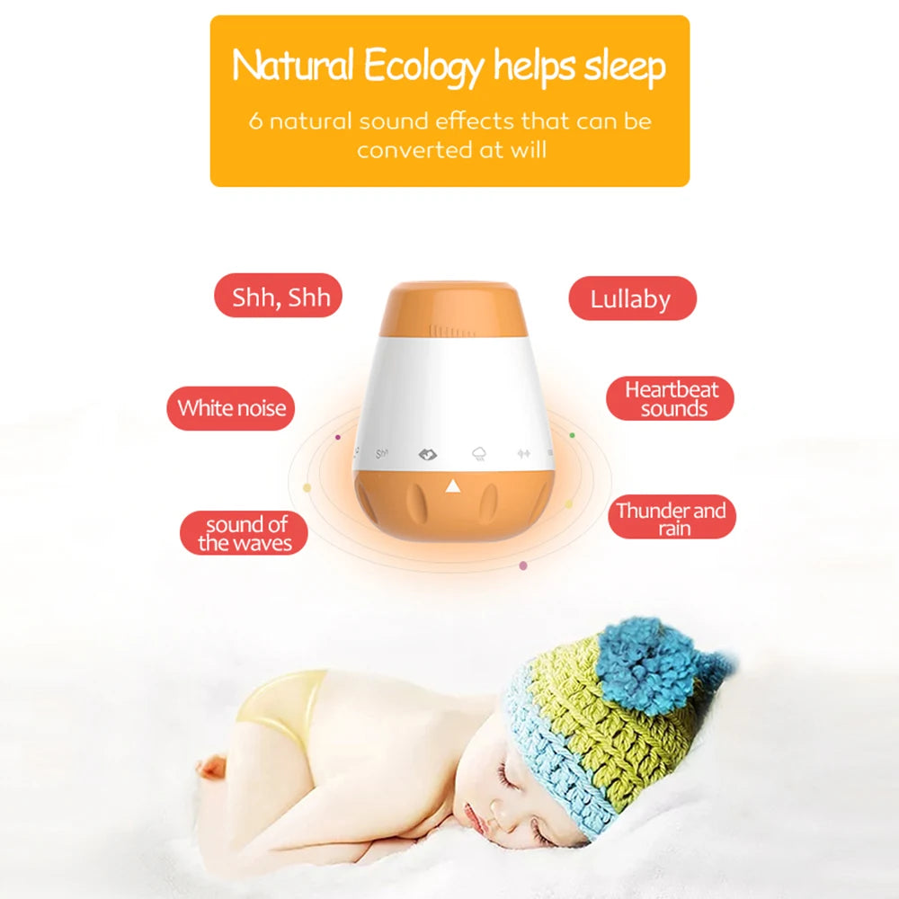 Baby White Noise Machine Smart Music Voice Sensor Infants Bad Sleep Helper Therapy Sound Monitor Generator for Baby Adult