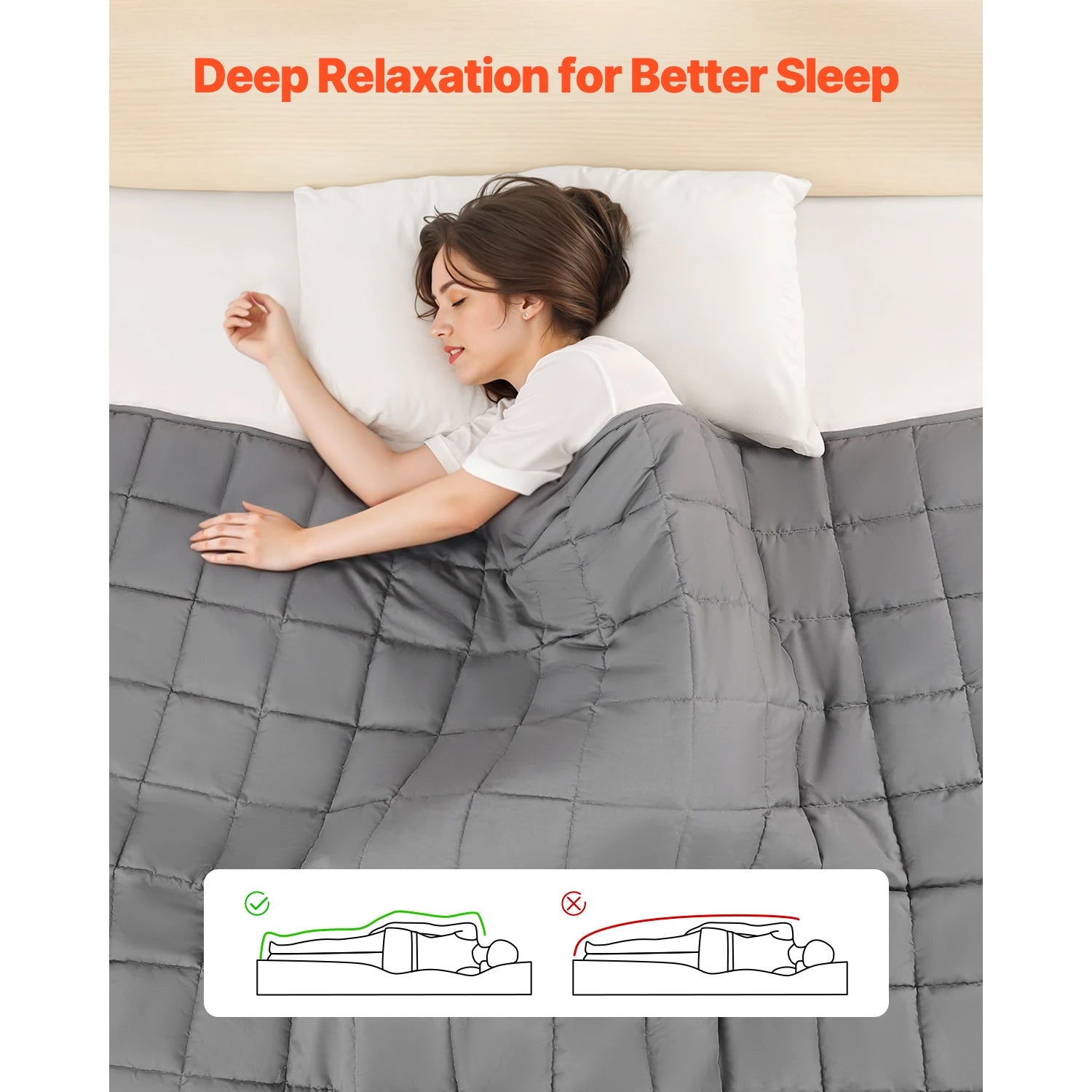SucceBuy 25 lbs Weighted Blanket - Cooling, Breathable Heavy Blanket with Glass Beads for Year-Round Comfort, Ideal for Adults 250-310 lbs
