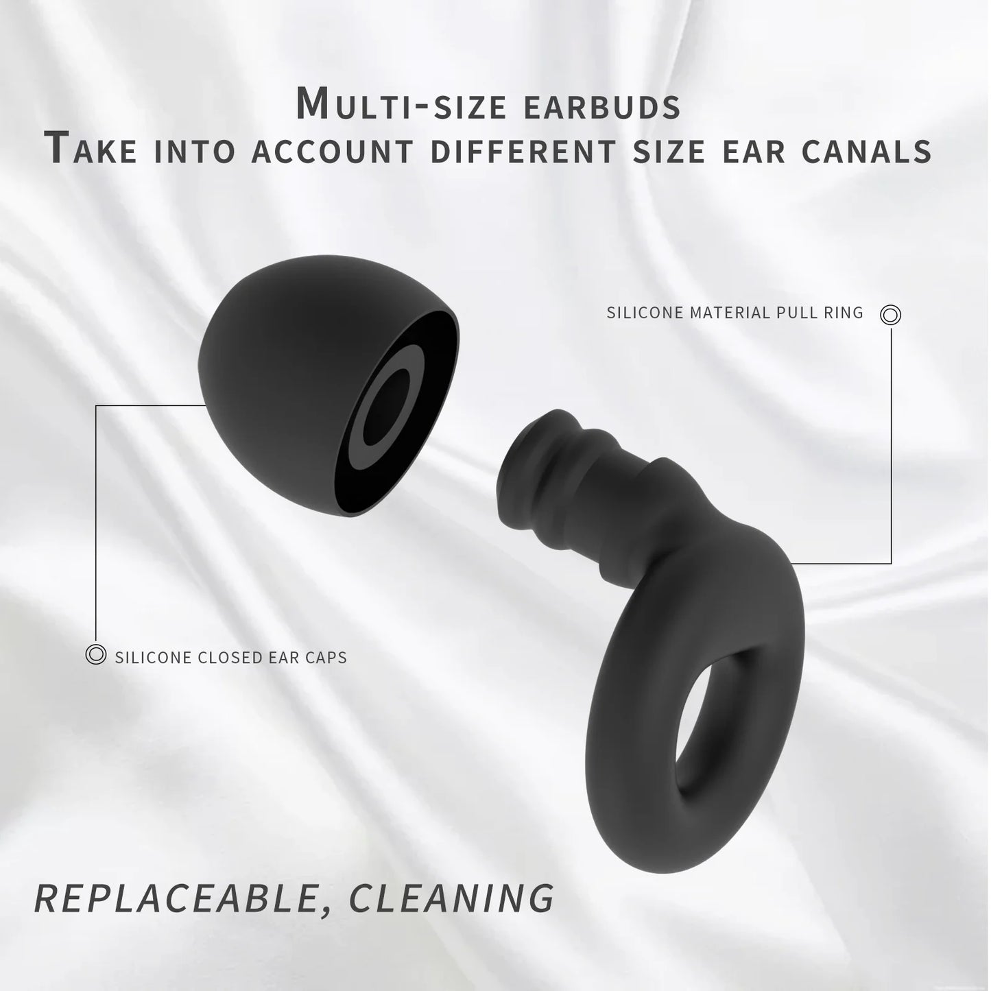 High-Quality Silicone Earplugs for Swimming, Sleeping, and Noise Reduction - Soundproof Design to Minimize Disturbances