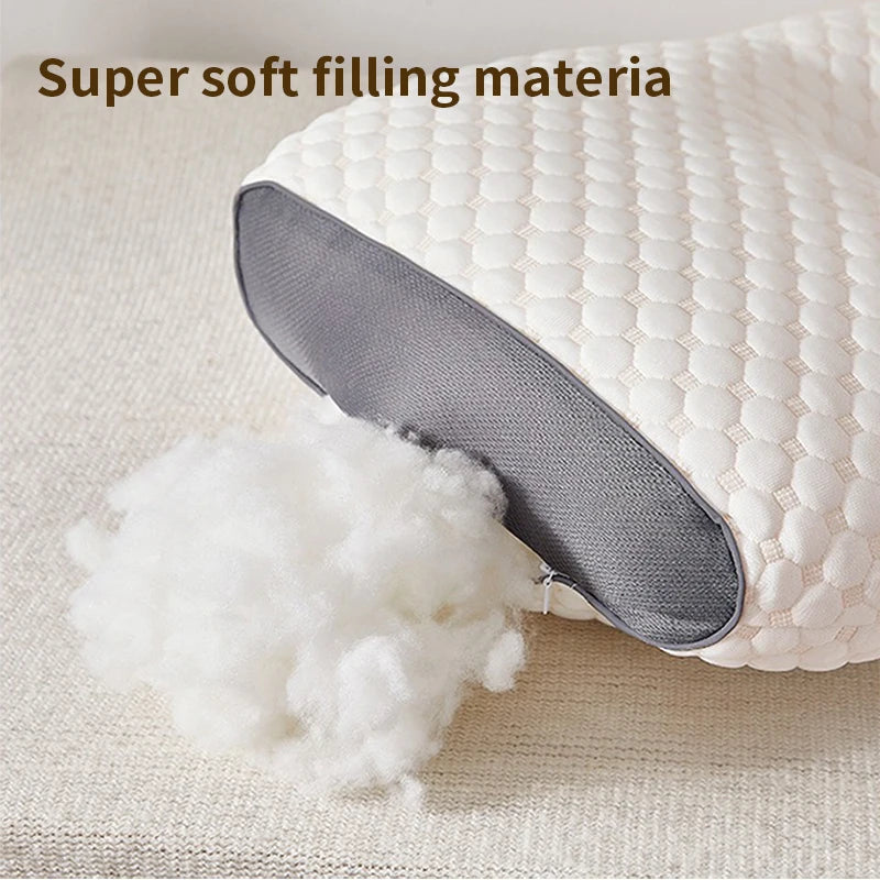 Orthopedic Neck Pillow for Sleep and Neck Support - Soybean Fiber SPA Massage Pillow for Home Use