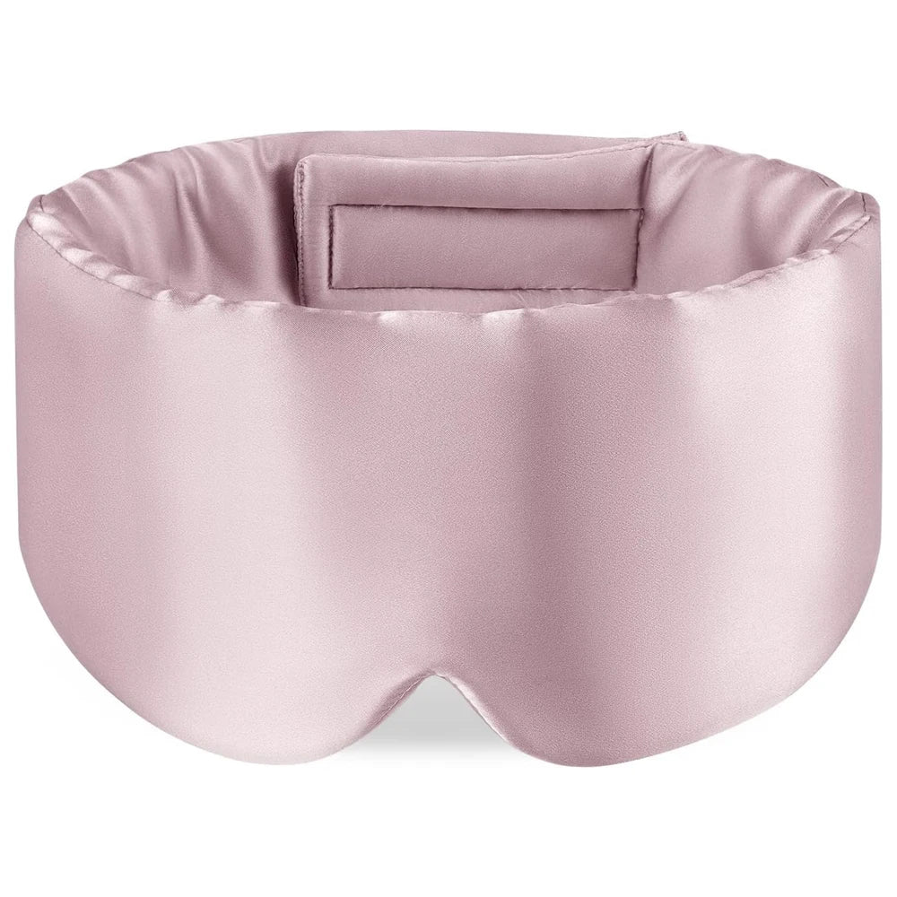 100% Mulberry Silk Eye Mask - Soft Padded Sleep Mask for Light Blocking, Travel Aid, and Comfortable Sleep