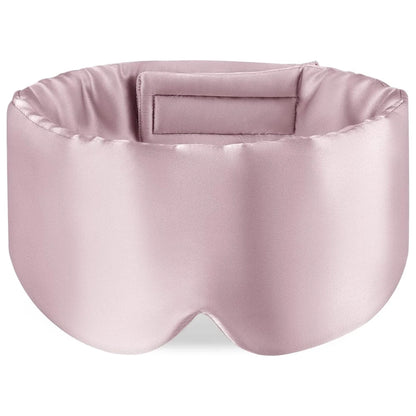 100% Mulberry Silk Eye Mask - Soft Padded Sleep Mask for Light Blocking, Travel Aid, and Comfortable Sleep