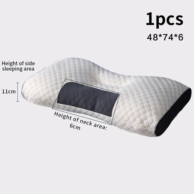 Orthopedic Neck Pillow for Sleep and Neck Support - Soybean Fiber SPA Massage Pillow for Home Use