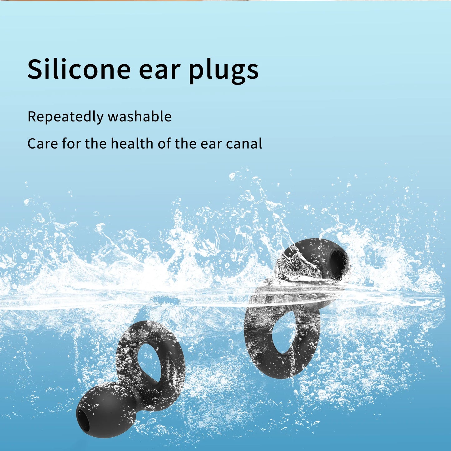 High-Quality Silicone Earplugs for Swimming, Sleeping, and Noise Reduction - Soundproof Design to Minimize Disturbances