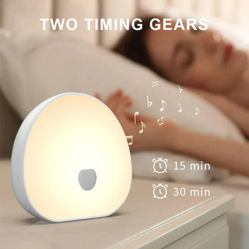 RGB Sleep White Noise Machine with Soothing Sound Touchable Rechargeable LED Night Light Relaxing Audio & Sleep Lamp for Baby