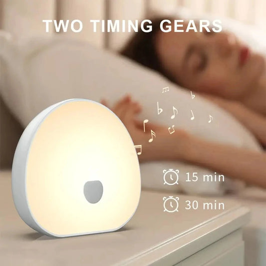 RGB Sleep White Noise Machine with Soothing Sound Touchable Rechargeable LED Night Light Relaxing Audio & Sleep Lamp for Baby