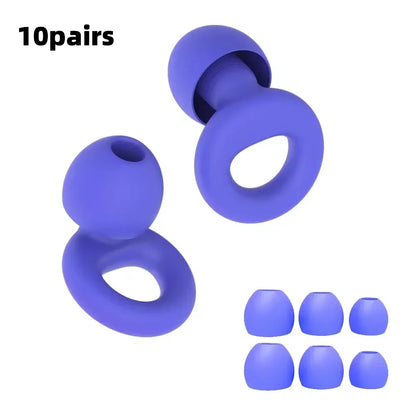 High-Quality Silicone Earplugs for Swimming, Sleeping, and Noise Reduction - Soundproof Design to Minimize Disturbances